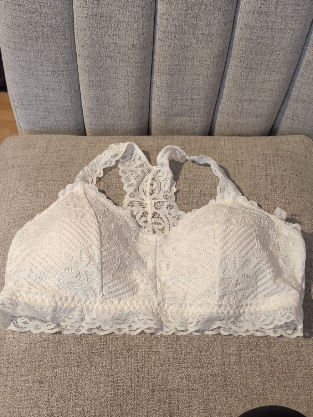 Maurices White Lace Bralette Racerback Size 1x
